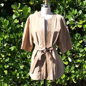 IMAN suede and leather jacket